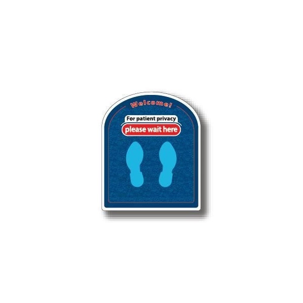 Ergomat 24in x 20in RECTANGLE SIGNS - Welcome! For Patient Privacy Please Wait Here DSV-SIGN 480 #2220 -UEN - main